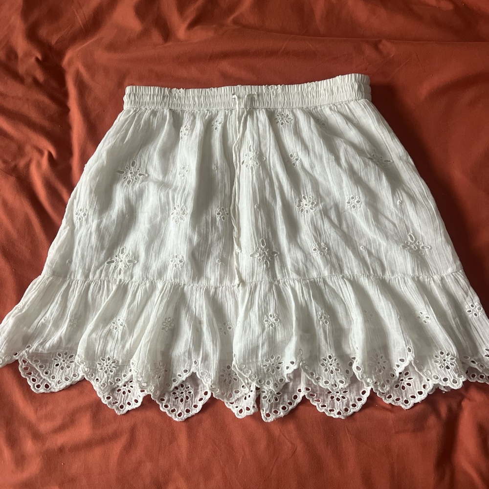 Aerie White Eyelet Skirt